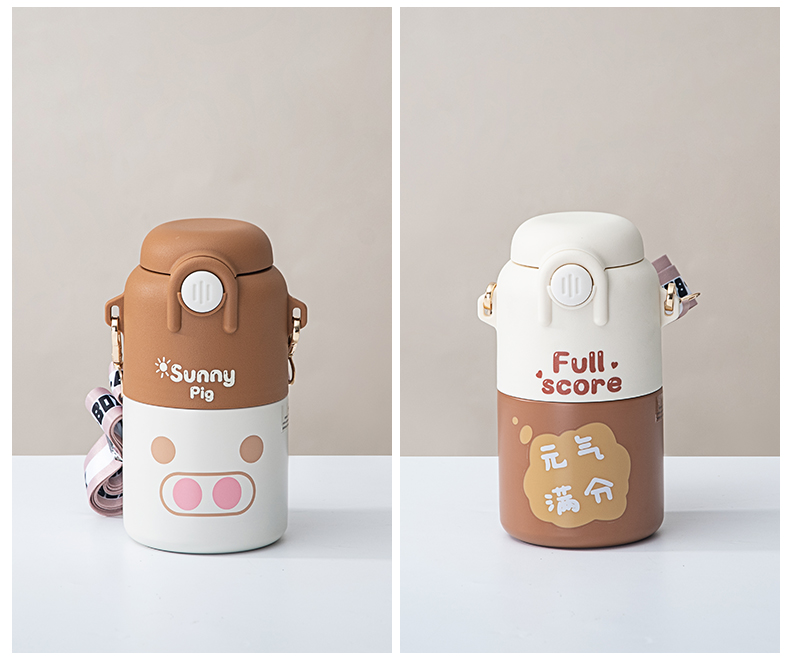 530ML很想休息系列纽扣保温杯304不锈钢清新可爱水杯