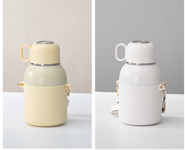 550ML悠言保温杯304不锈钢学生简约可爱少女心杯子