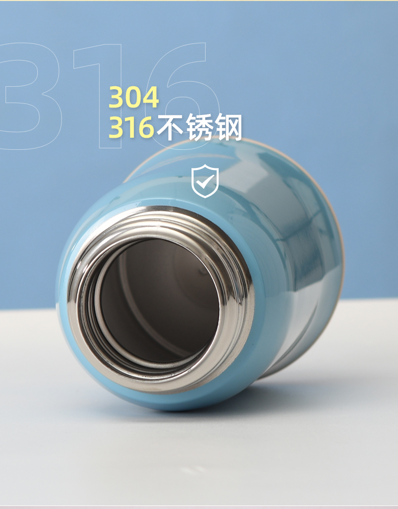 500ML卡通多多熊兔子保温杯304不锈钢一杯两盖水杯