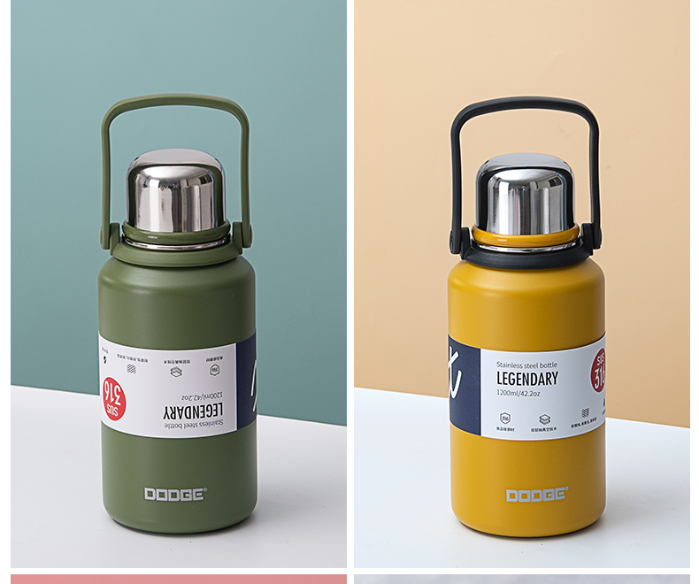 1200ML道奇彪悍金刚保温杯316不锈钢大容量运动水杯