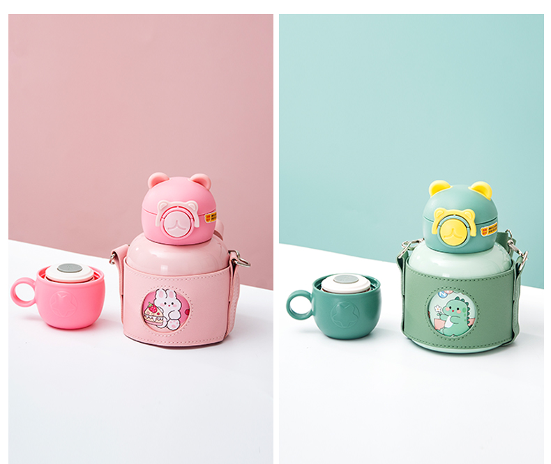 520ML卡通小萌兔吨吨保温杯316不锈钢可爱吸管杯