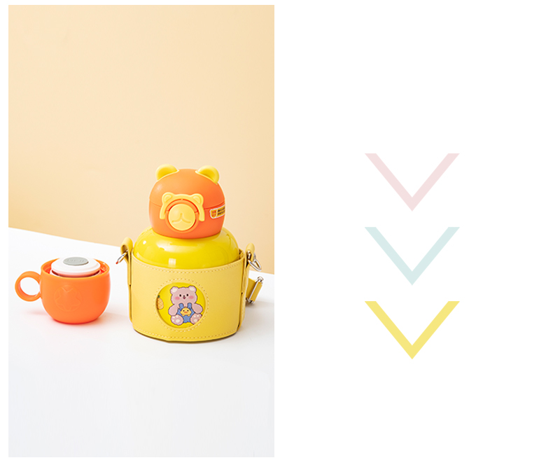 520ML卡通小萌兔吨吨保温杯316不锈钢可爱吸管杯