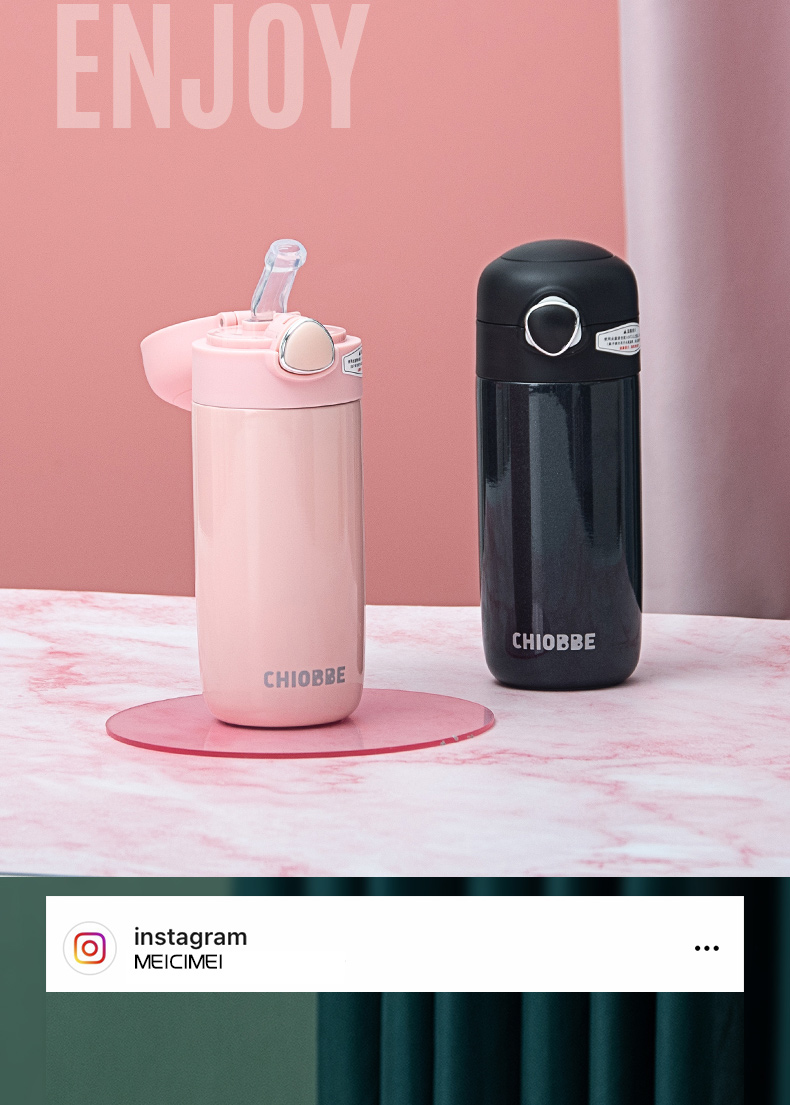 316ML欧雅轻奢炫彩保温杯304不锈钢弹跳盖吸管杯