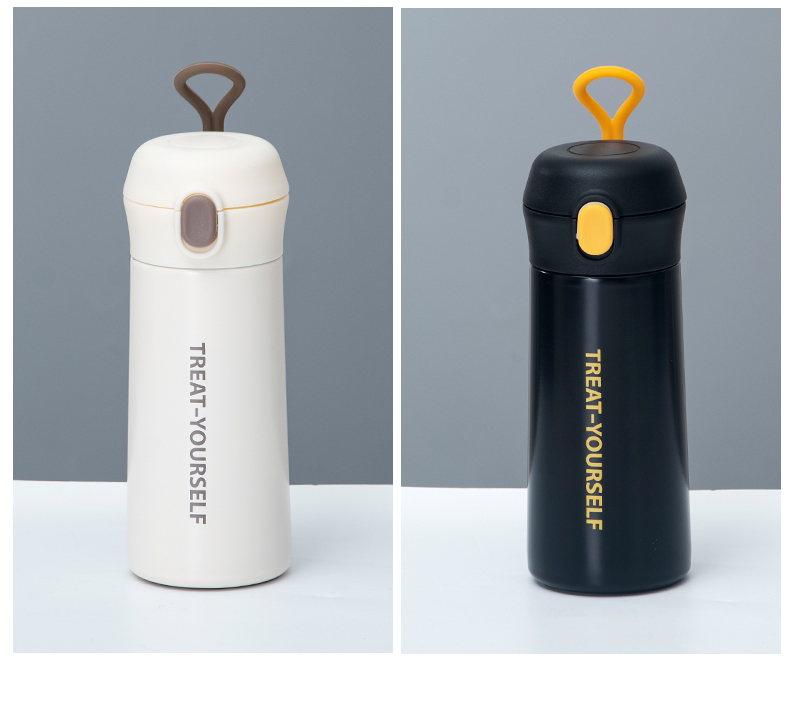 380ML悦酷实色直饮英文系列保温杯304不锈钢便携水杯