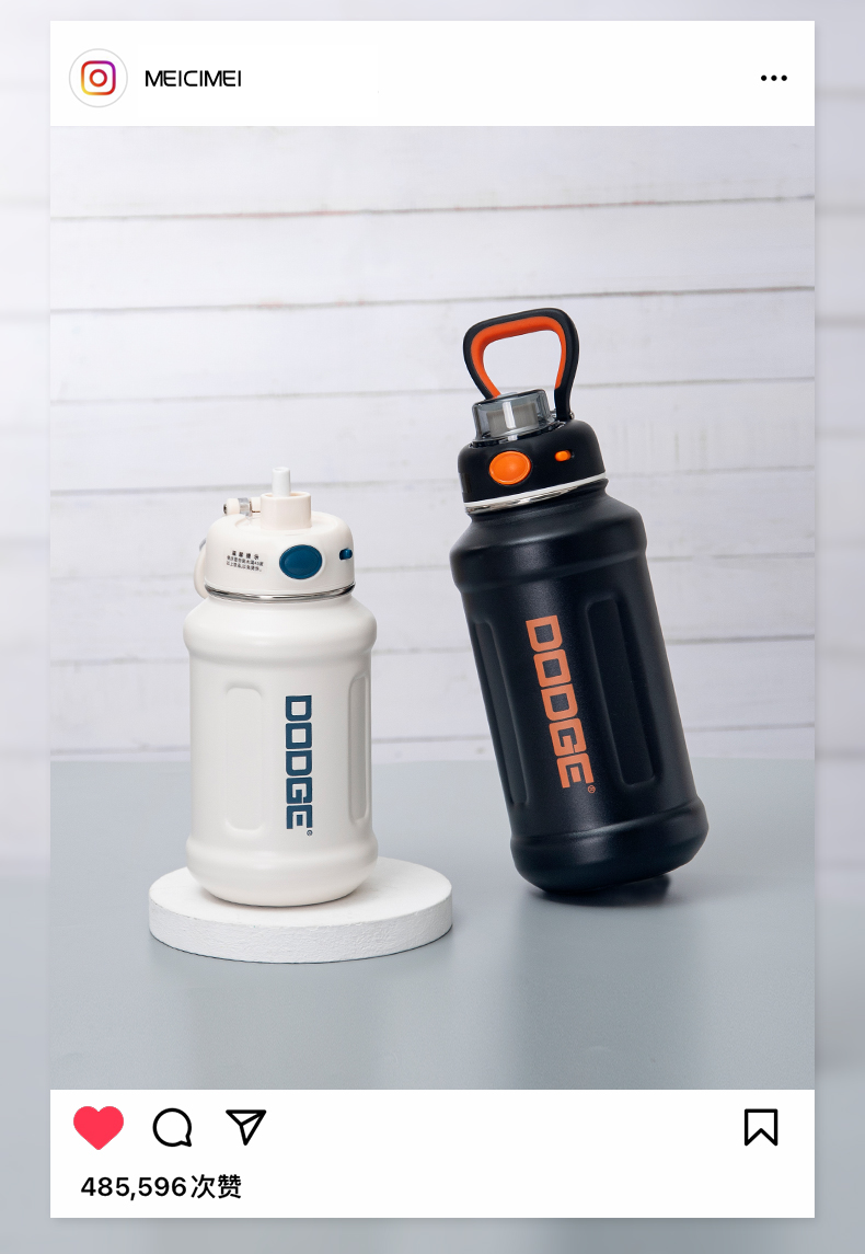 620ML道奇健壮运动保温杯304不锈钢大容量车载水杯