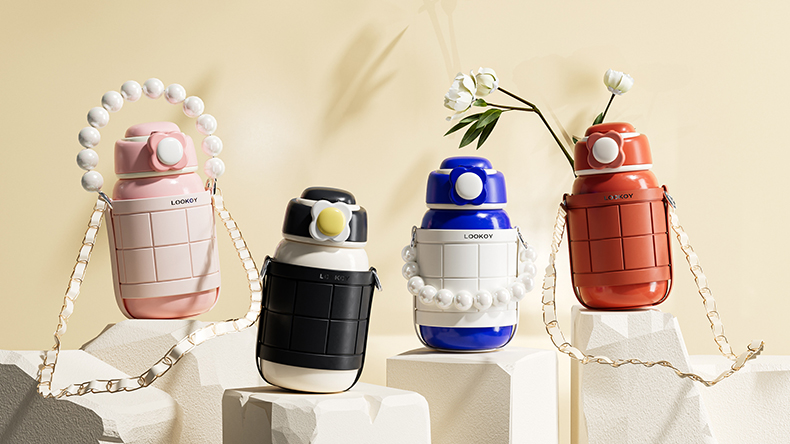 480ML桃桃心愿保温杯304不锈钢弹跳盖可斜挎水杯