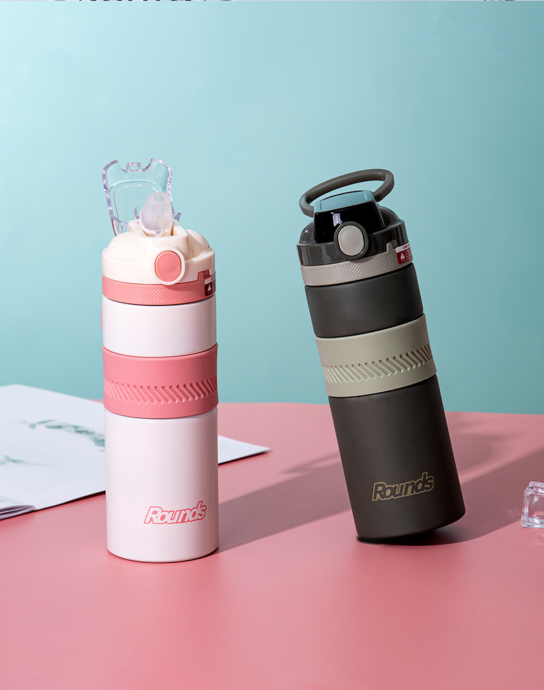 500ML酷乐超能运动保温杯304不锈钢时尚简约吸管杯