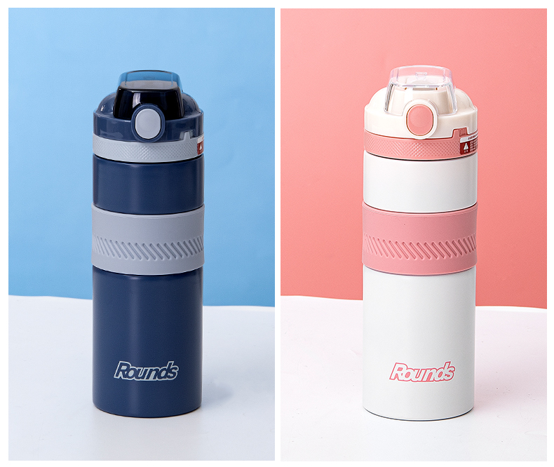 500ML酷乐超能运动保温杯304不锈钢时尚简约吸管杯