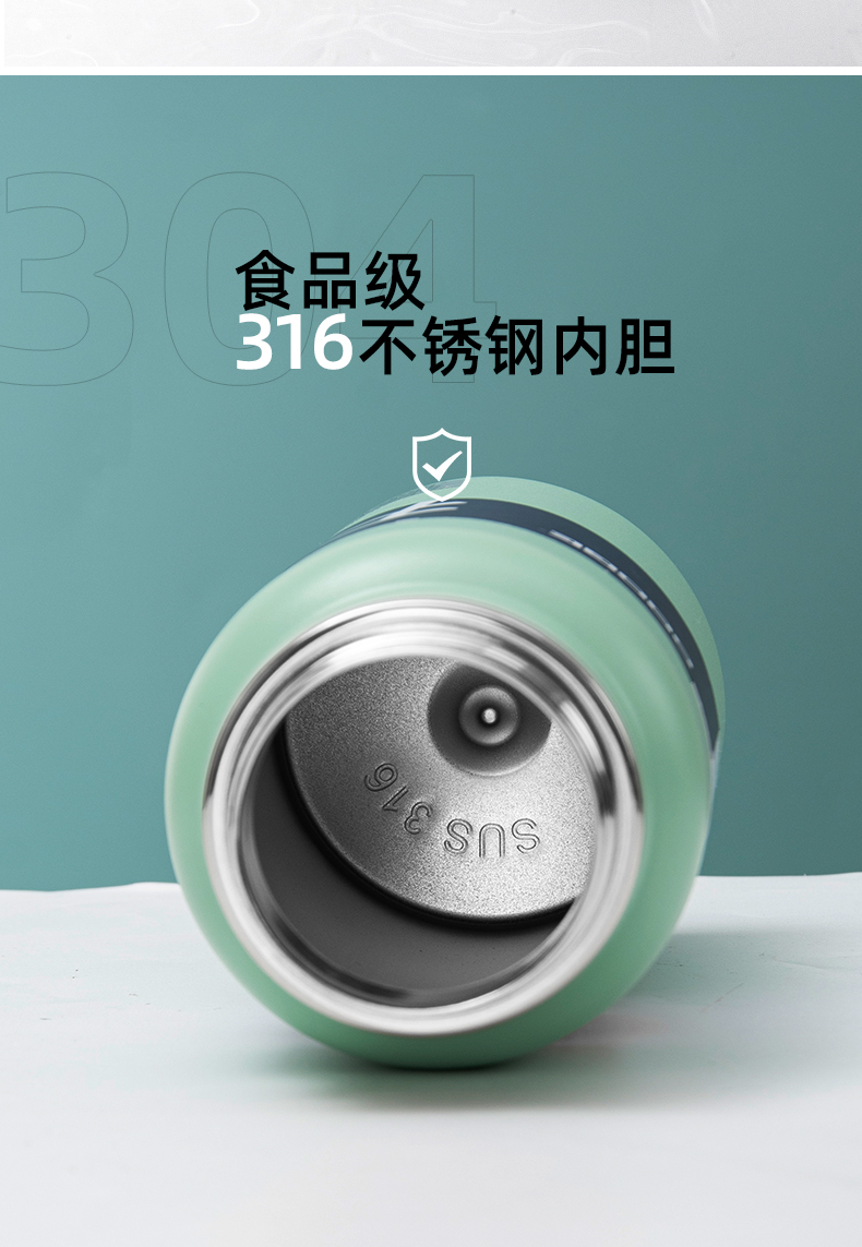 1000ML道奇风尚提手泡茶保温杯316不锈钢带茶漏水杯