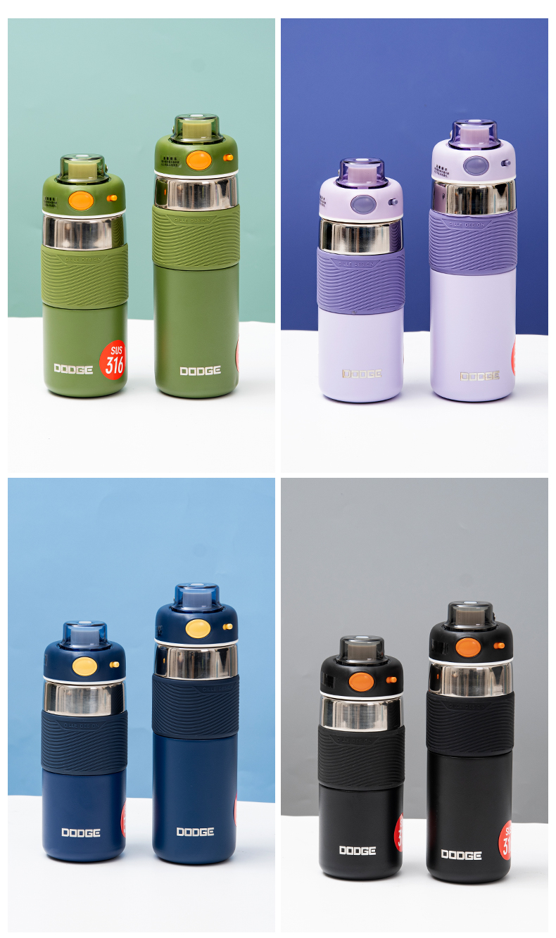 500ML道奇悠闲运动保温杯316不锈钢弹跳盖便携吸管杯