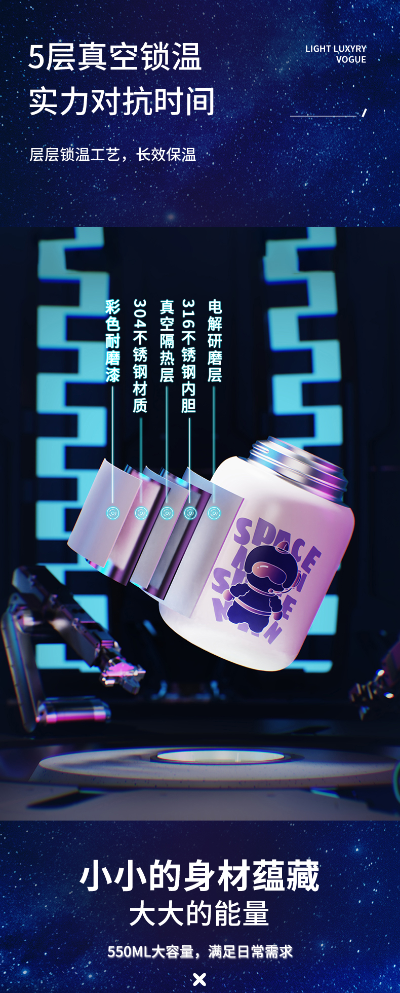 550ML布套款银河保温杯