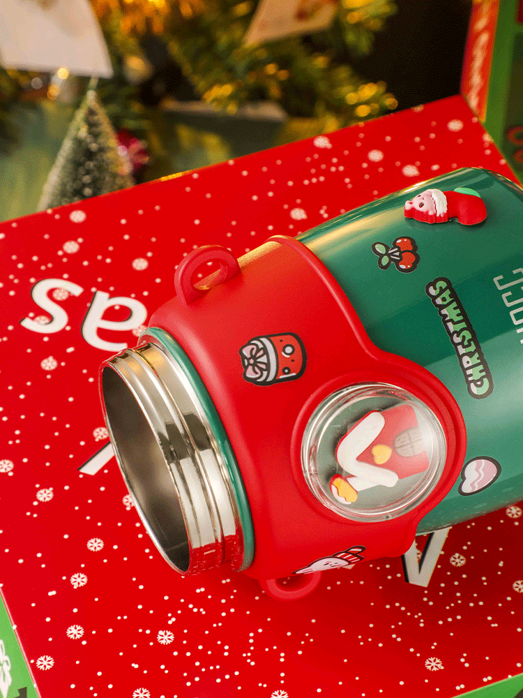 850ML圣诞大肚保温杯