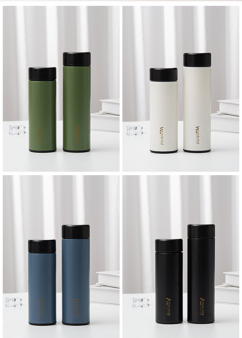 350ML简约文字斜面盖保温杯