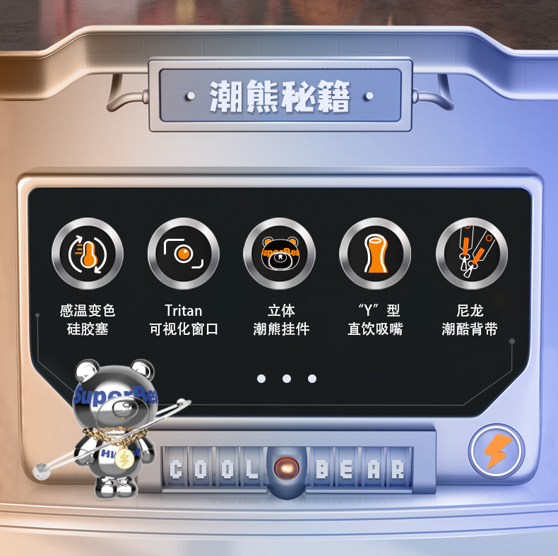 430ML潮熊保温杯