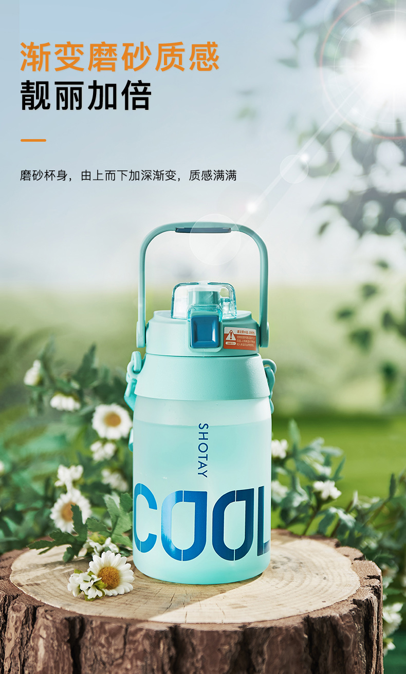 1000ML尚泰双饮磨砂塑料杯