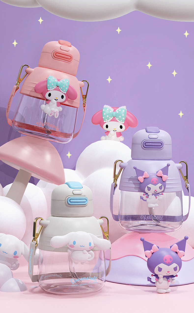 850ML圆墩墩三丽鸥双饮塑料杯