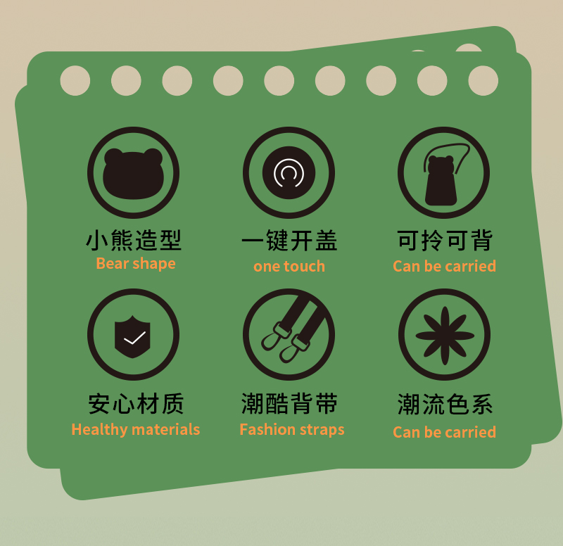 650ML渐变磨砂款帽帽熊塑料杯