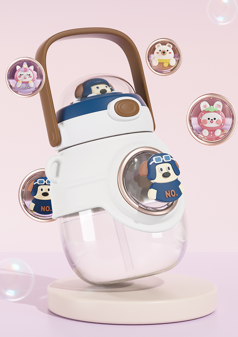 1100ML双公仔塑料大肚杯