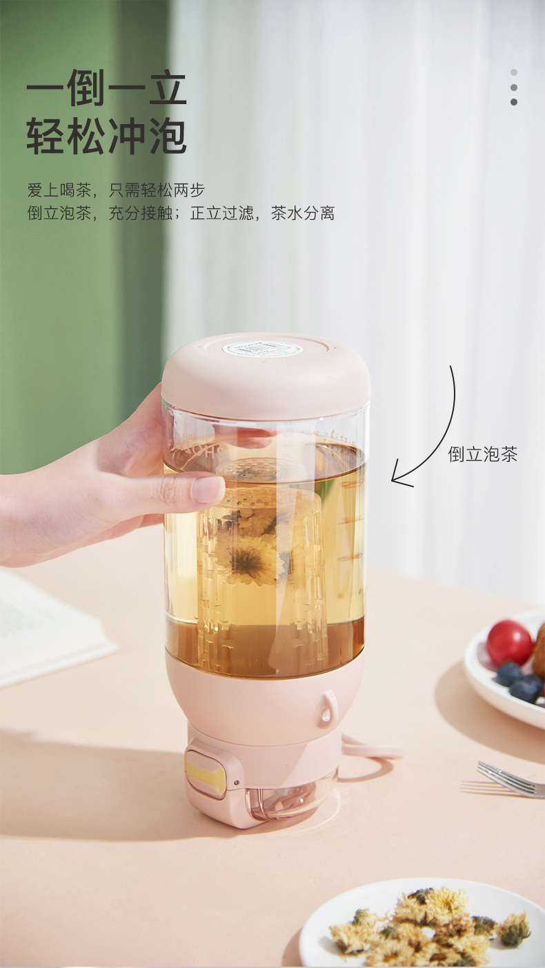 1400ML尚泰花茶塑料杯