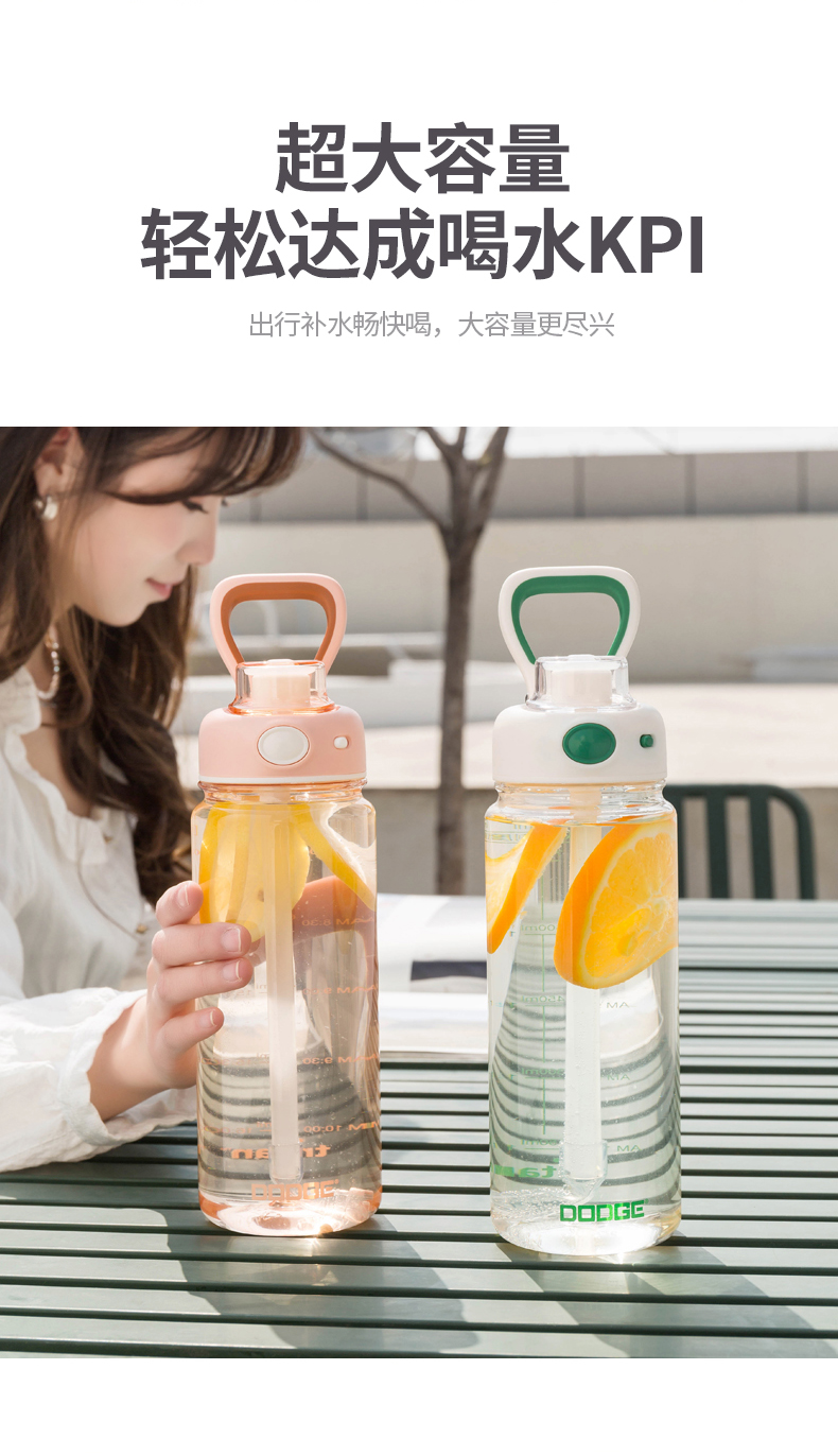 920ML道奇悠然休闲吸管塑料杯