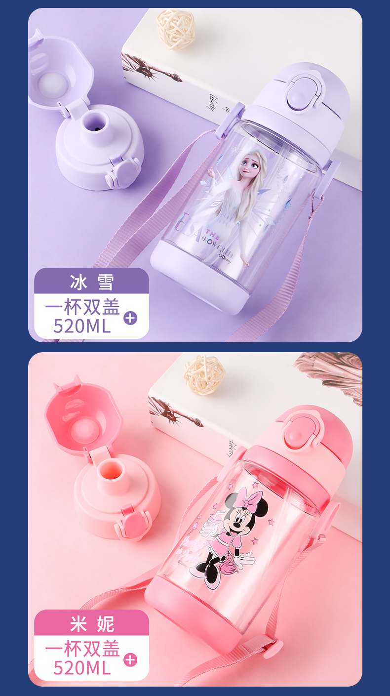 520ML蓝色美国队长系列儿童吸管塑料杯