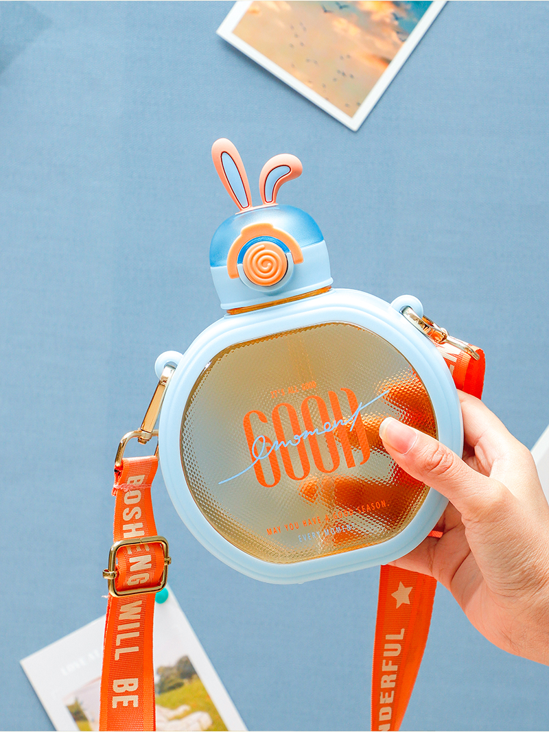 610ML兔耳炫彩英文款塑料杯