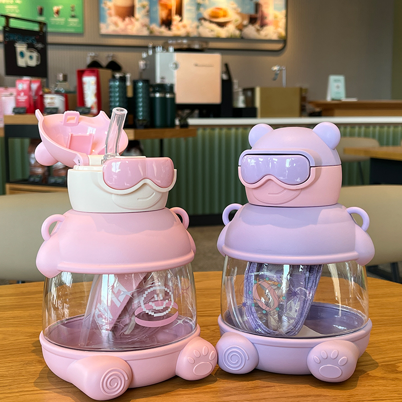 900ML熊警察塑料水杯