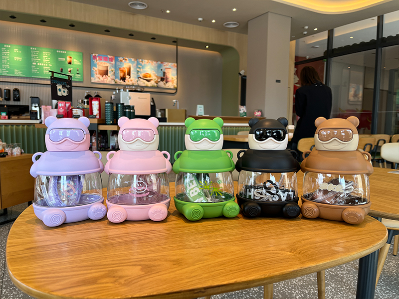 900ML熊警察塑料水杯