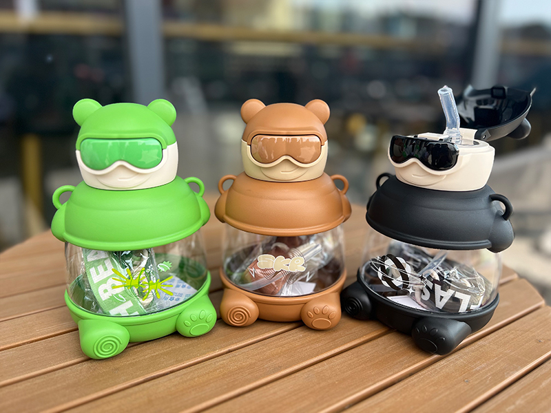 900ML熊警察塑料水杯