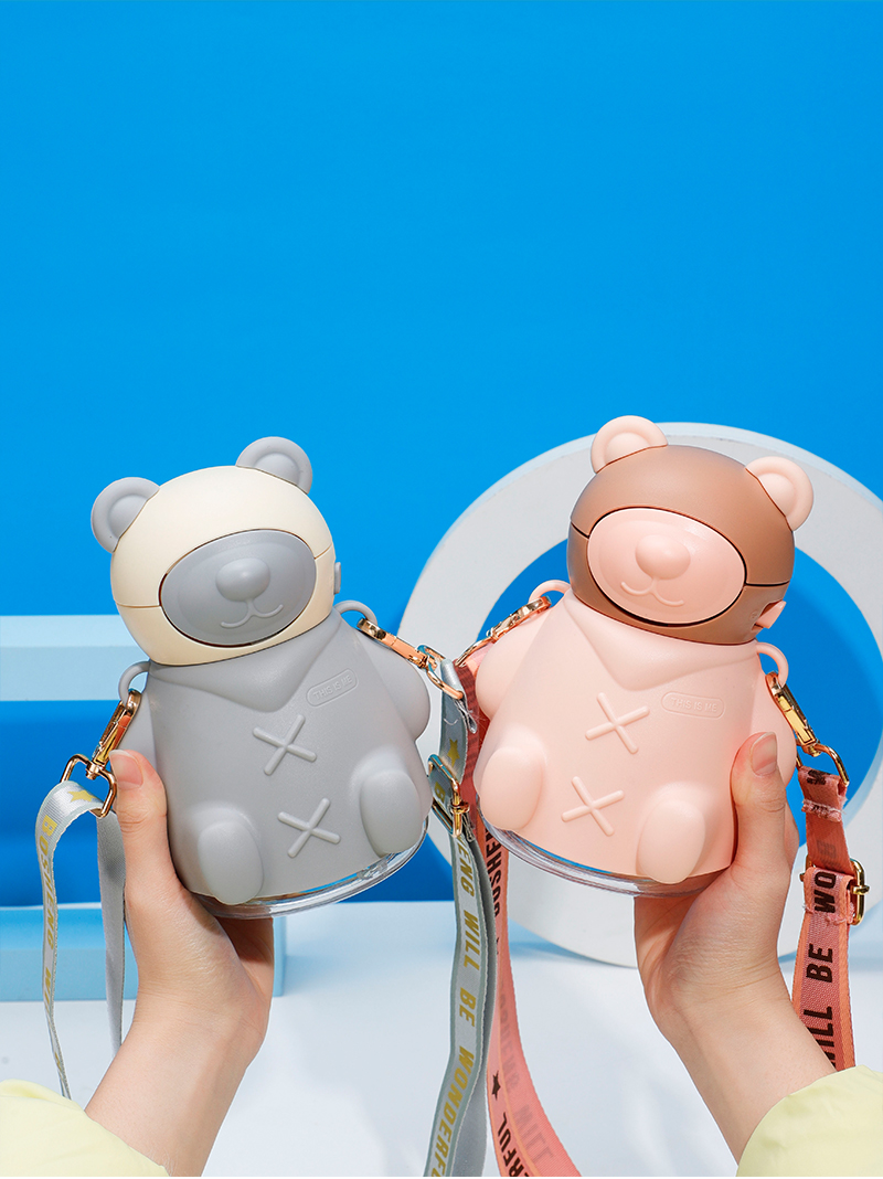 1100ML岚迪小熊塑料杯拼接款