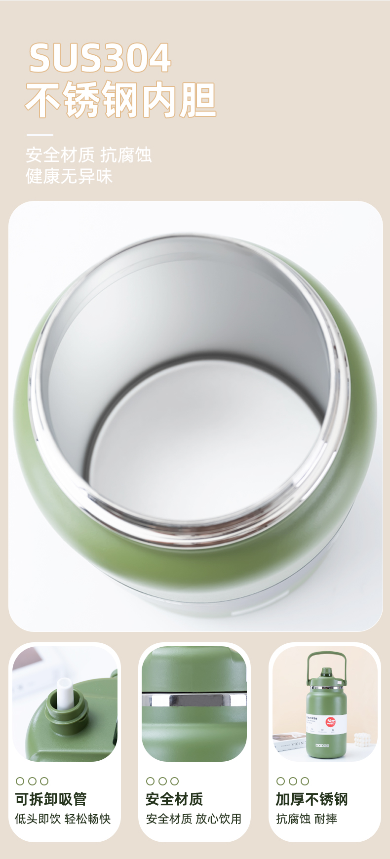 4600ML道奇多功能冷热保温桶