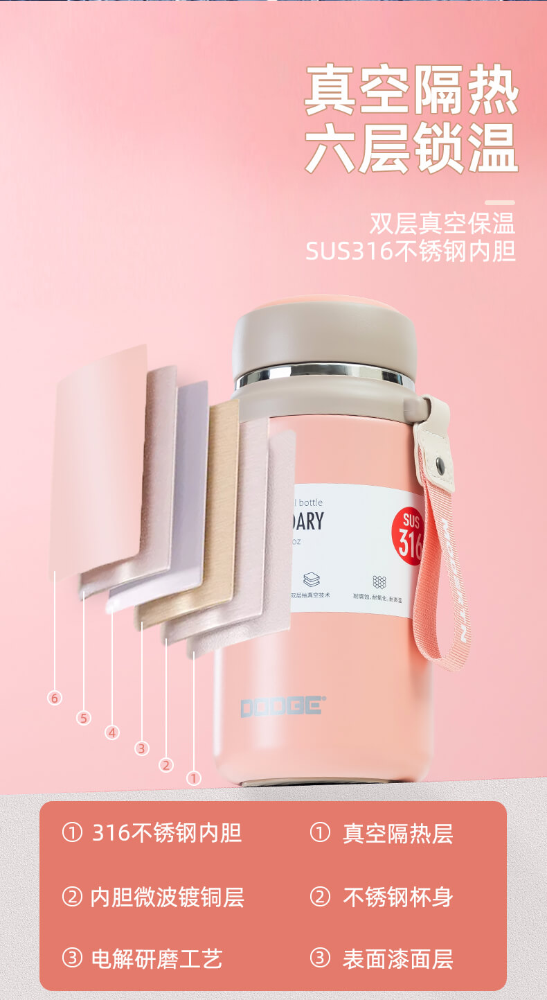 730ML道奇风尚提手分茶保温杯