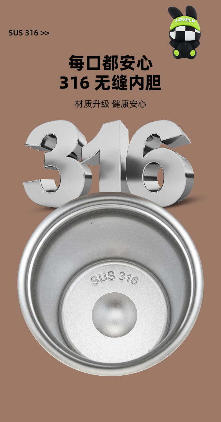 420MLYIMI酷公仔保温咖啡杯