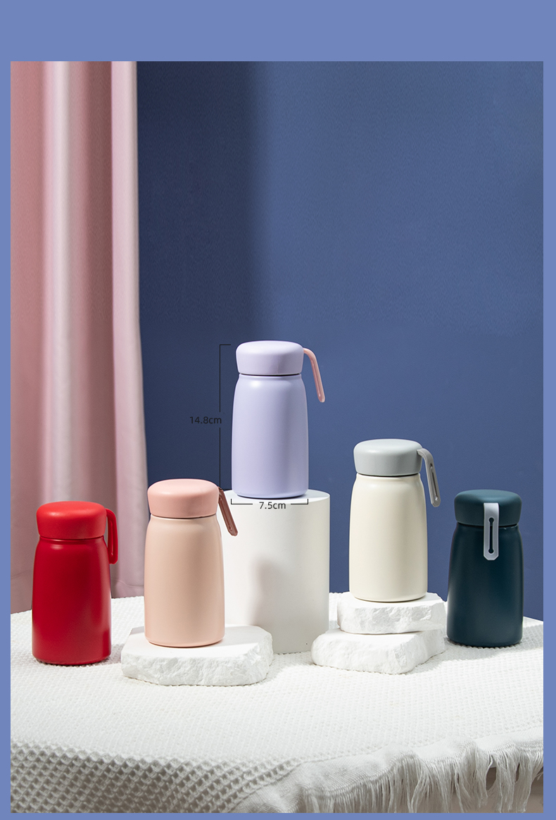 350ML素物系列美客杯可爱大肚保温杯学生便携水杯