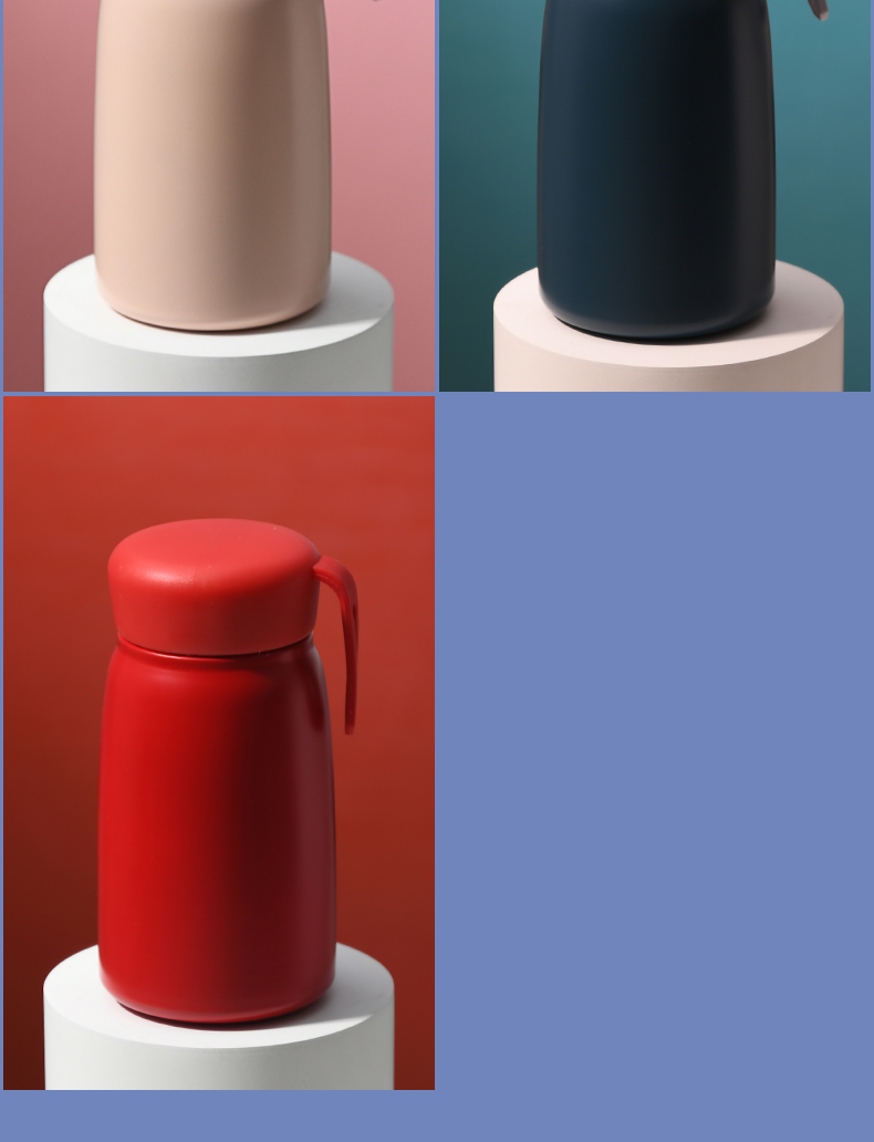 350ML素物系列美客杯可爱大肚保温杯学生便携水杯