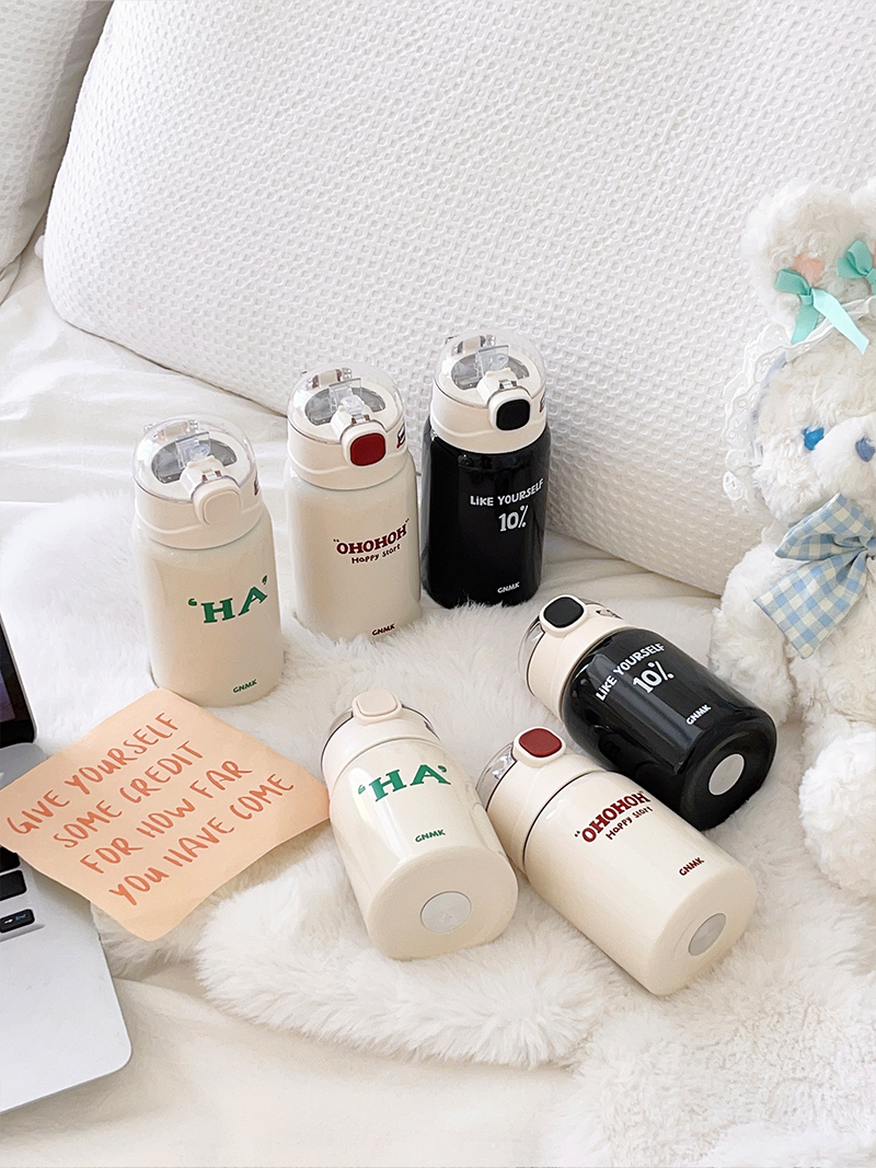 350ML圆圆盖-英文系列保温杯