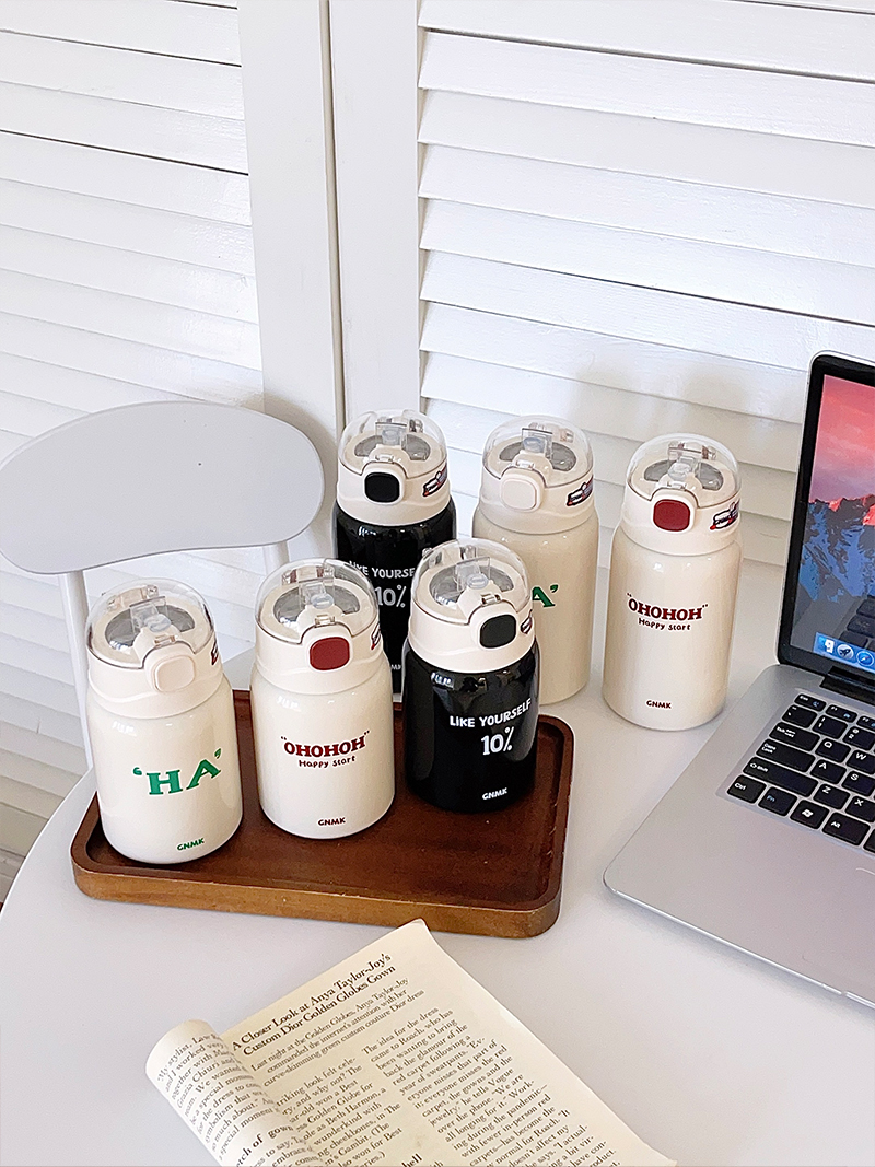 350ML圆圆盖-英文系列保温杯