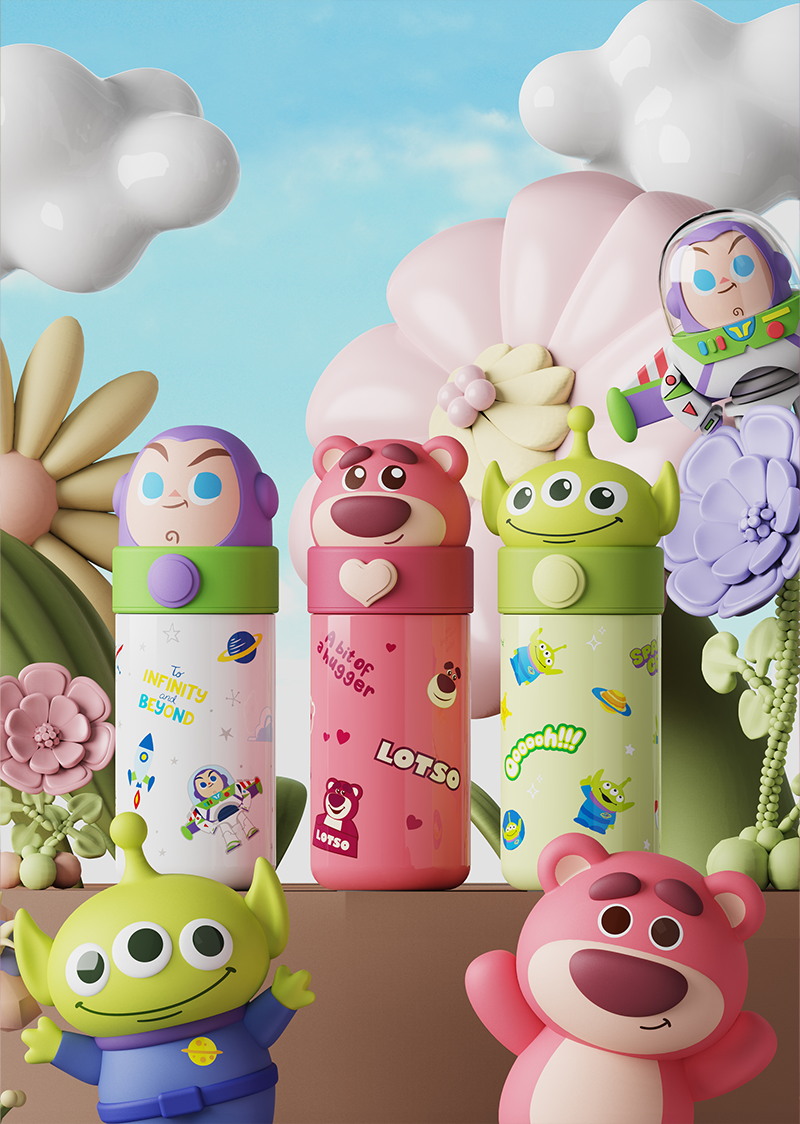 350ML迪士尼系列公仔保温杯