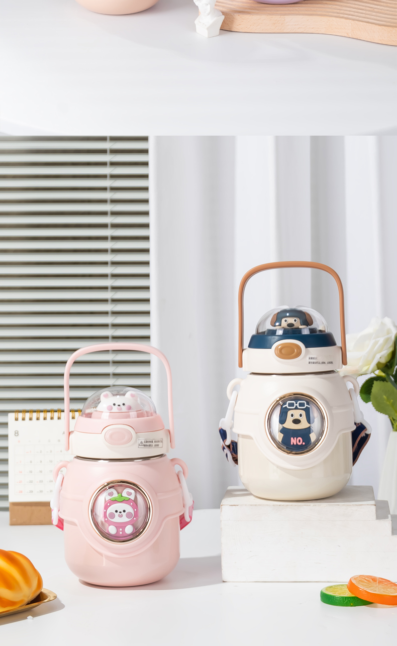 800ML双公仔大肚保温杯