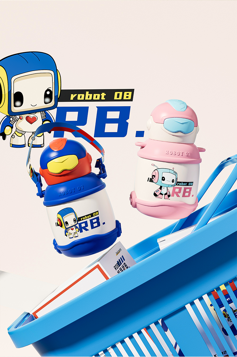 550ML机器战甲儿童保温杯