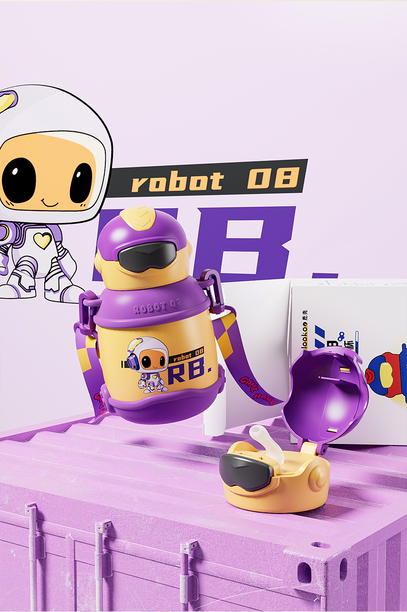 550ML机器战甲儿童保温杯