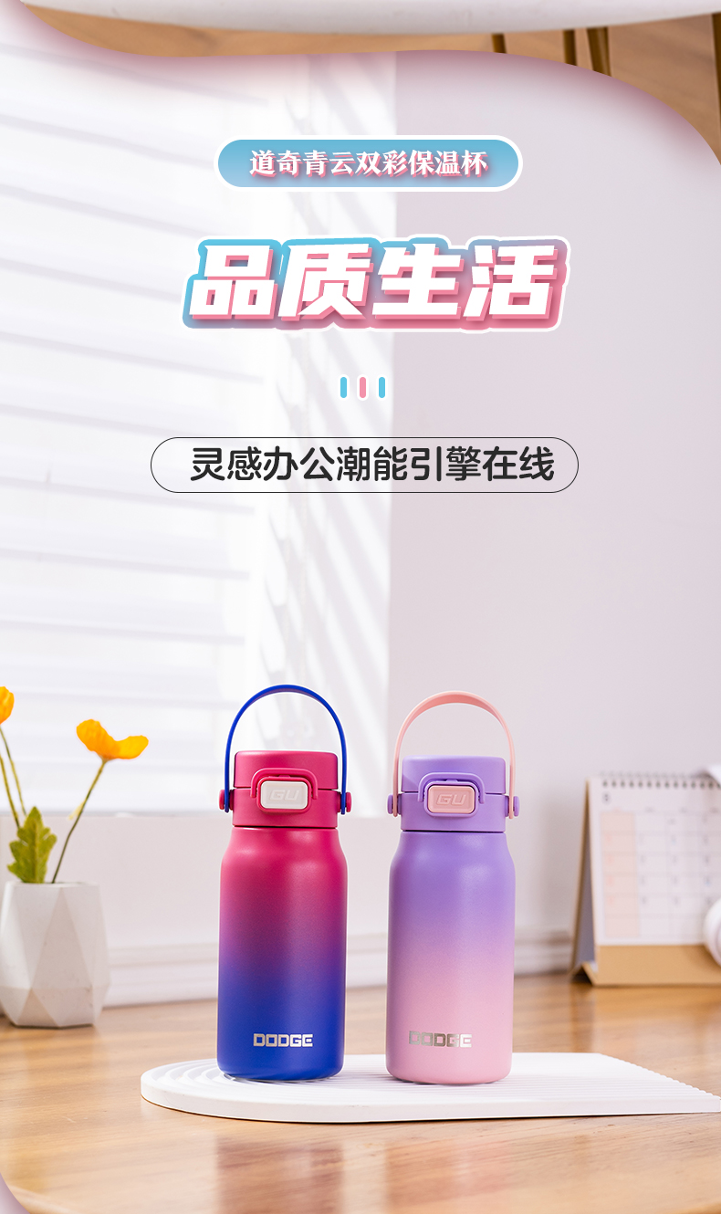 450ML道奇青云双彩保温杯