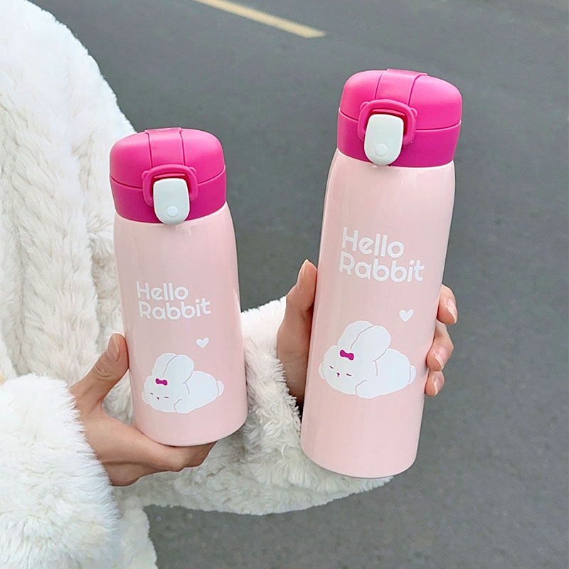 350ML萌熊实色直饮熊猫保温杯