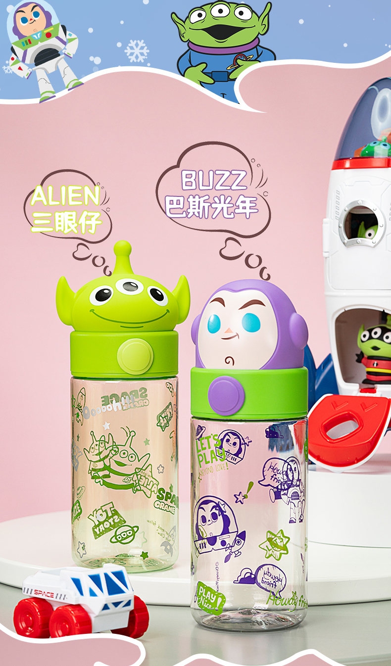 500ML迪士尼系列公仔太空塑料杯