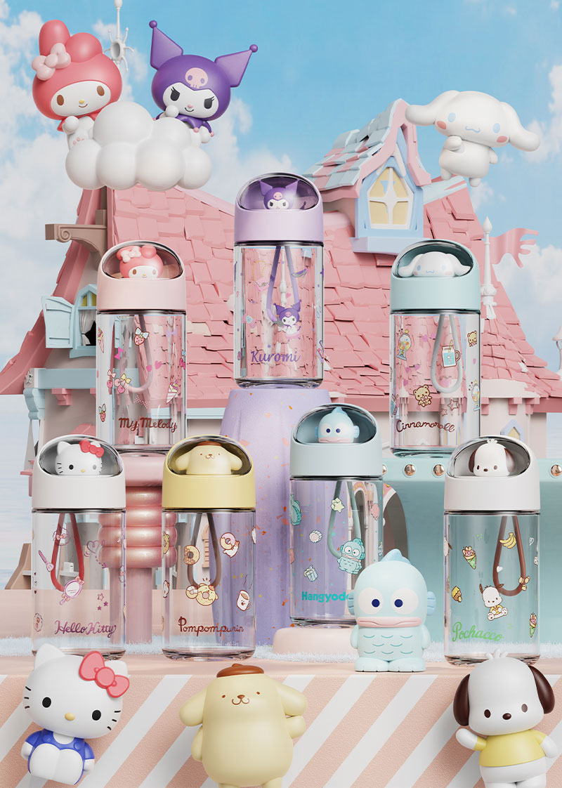 360ML三丽鸥可梦玻璃杯