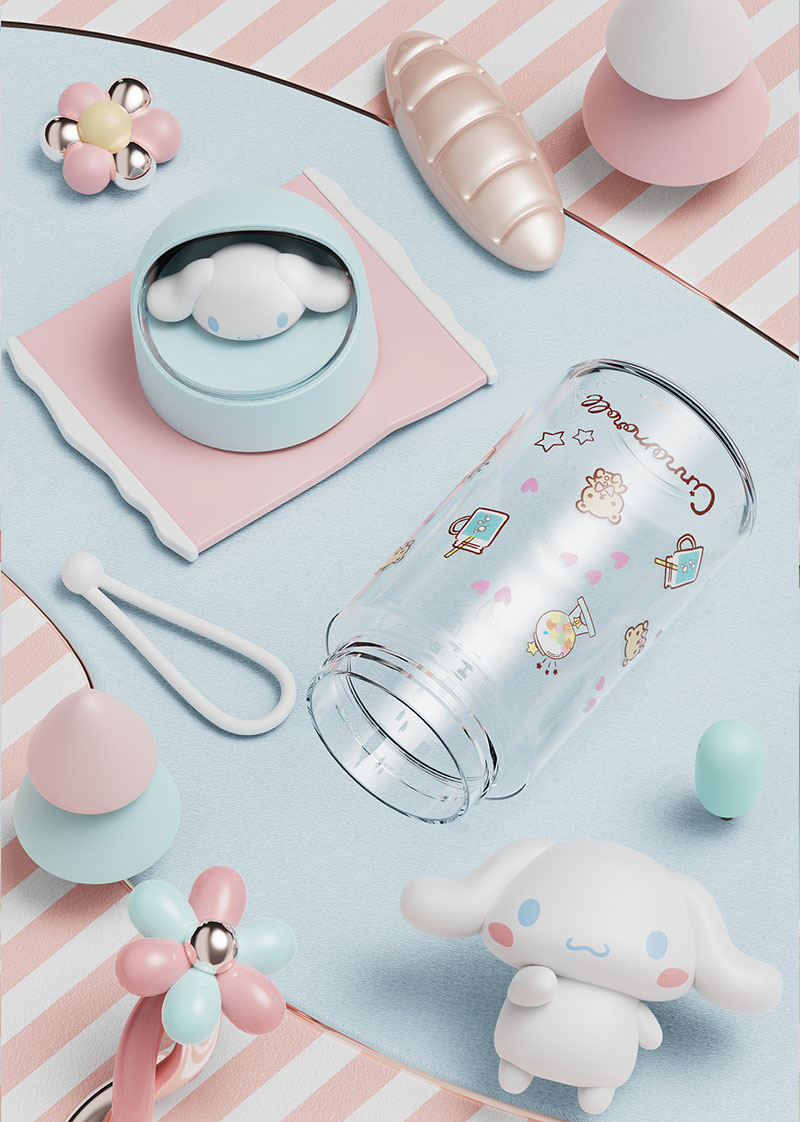360ML三丽鸥可梦玻璃杯