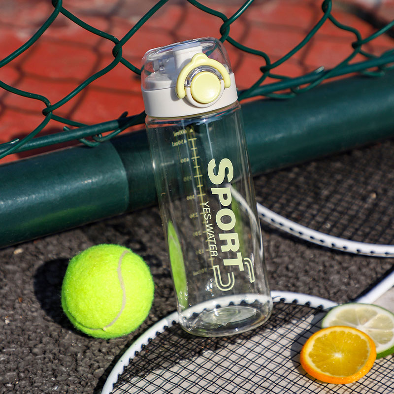 600ML字母弹跳直饮塑料杯