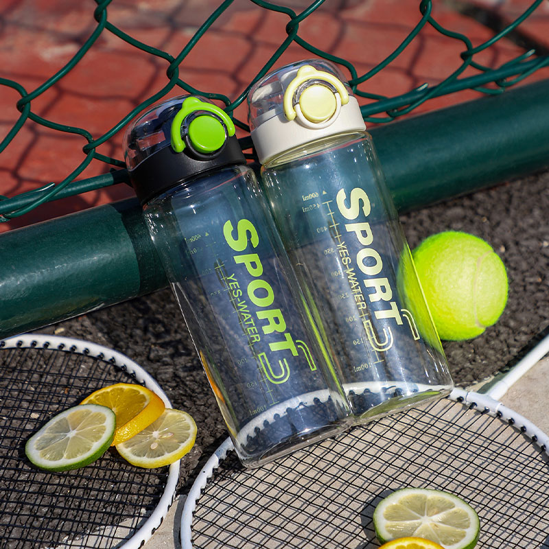 600ML字母弹跳直饮塑料杯