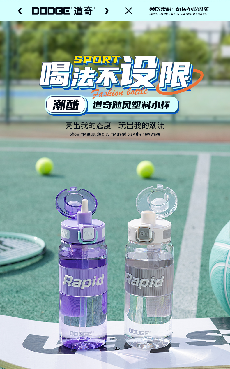530ML道奇随风塑料水杯