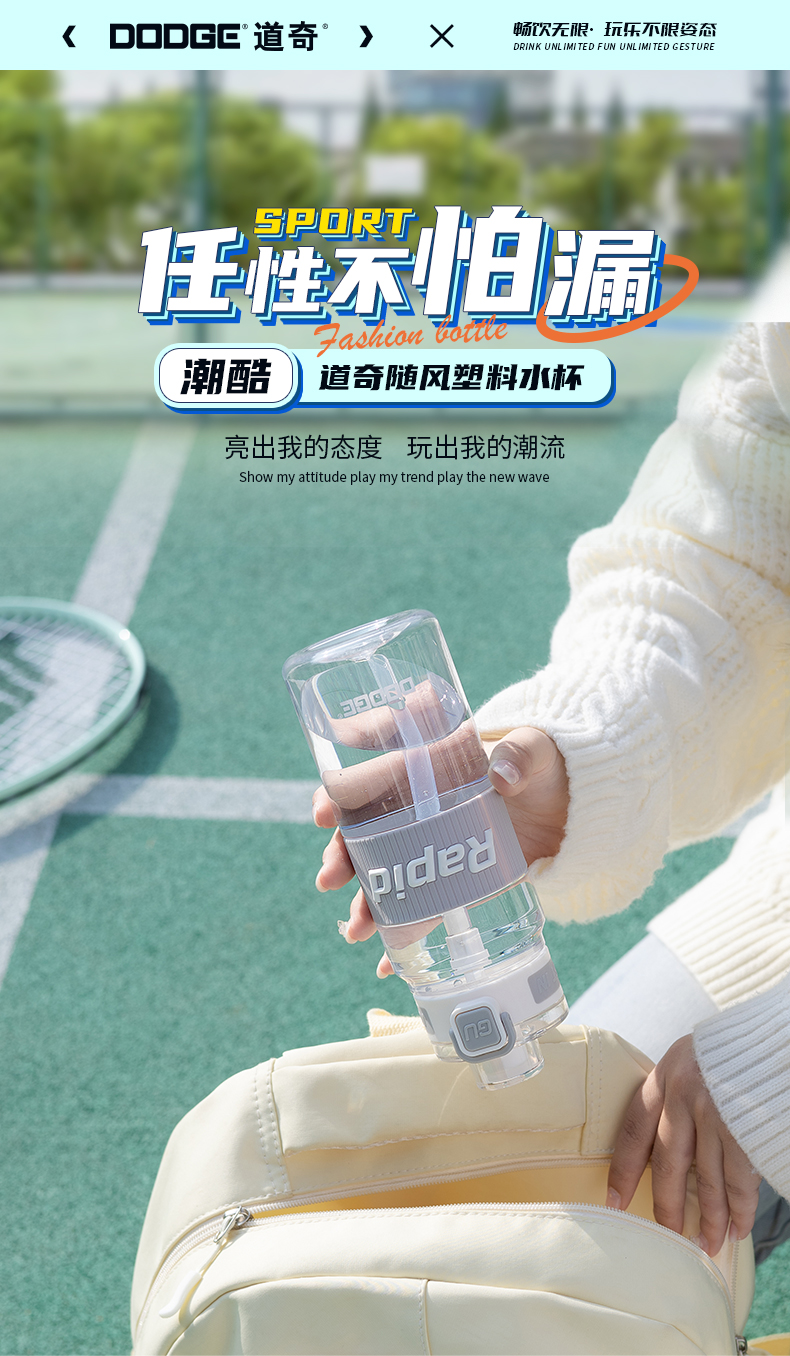 530ML道奇随风塑料水杯